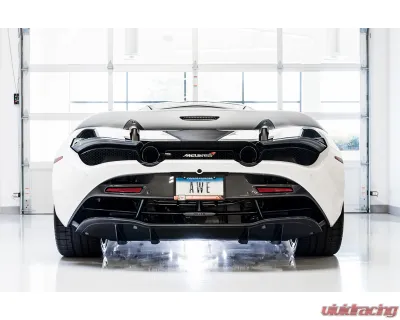 AWE Tuning Performance Exhaust | 3" Diameter | 4" Dual Diamond Black Tips McLaren 720S 2018-2023 - 3010-33050