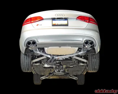 AWE Tuning Touring Edition Exhaust | 2.5" Diameter | 4" Quad Chrome Silver Tips Audi S4 2013-2016 - 3010-42016