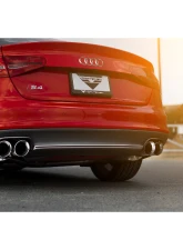 AWE Tuning Touring Edition Exhaust | 2.5" Diameter | 4" Quad Chrome Silver Tips Audi S4 2013-2016                                     - 3010-42016 - Image 3