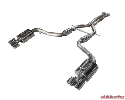 AWE Tuning Track Edition Performance Exhaust | 2.5" Diameter | 3.5" Quad Chrome Silver Tips Porsche Panamera Turbo 2010-2016 - 3010-42024