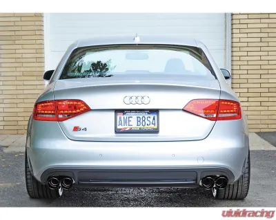 AWE Tuning Touring Edition Exhaust | 2.5" Diameter | 3.54" Quad Diamond Black Tips Audi S4 2010-2016 - 3010-43014