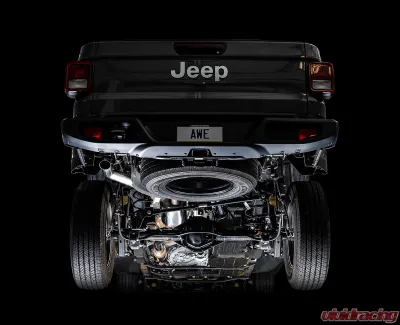 AWE Tuning Trail Edition Cat Back Exhaust | 3" Diameter | No Tips Jeep Wrangler 2012-2018 - 3015-21007