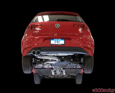 AWE Tuning Touring Edition Exhaust | 2.5" Diameter | 3.54" Dual Chrome Silver Tips Volkswagen Golf 2015-2017 - 3015-22052