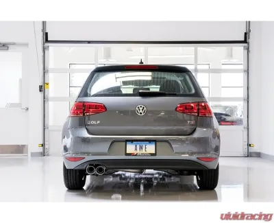 AWE Tuning Touring Edition Exhaust | 2.5" Diameter | 3.54" Dual Chrome Silver Tips Volkswagen Golf 2015-2017 - 3015-22052