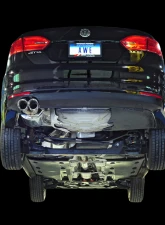 AWE Tuning Touring Edition Exhaust | 2.5" Diameter | 3.5" Dual Chrome Silver Tips Volkswagen Jetta 2011-2013                                     - 3015-22060 - Image 2