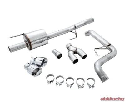 AWE Tuning 0FG Single Exit Exhaust | 3" Diameter | 4.5" Dual Chrome Silver Tips Ford F-150 2015-2020 - 3015-22066