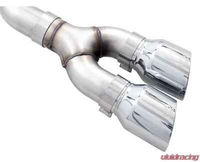 AWE Tuning 0FG Dual Side Exit Exhaust | 3" Diameter | 4.5" Dual Chrome Silver Tips Ford F-150 2021-2025 - 3015-22067