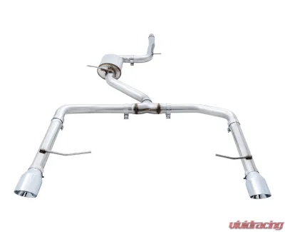 AWE Tuning Track Edition Exhaust | Resonated | 3" Diameter | 4" Dual Chrome Silver Tips Volkswagen Jetta GLI 2019-2021 - 3015-22068