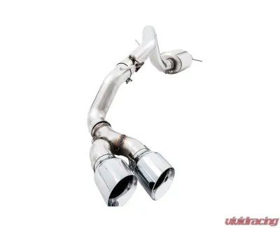AWE Tuning 0FG Exhaust | 3" Diameter | with BashGuard | 4.5" Dual Chrome Silver Tips Ford Ranger 2019-2023 - 3015-22072