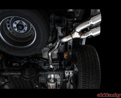 AWE Tuning 0FG Exhaust | 3" Diameter | with BashGuard | 4.5" Dual Chrome Silver Tips Ford Ranger 2019-2023 - 3015-22072