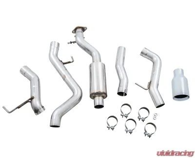 AWE Tuning 0FG Cat Back Exhaust | 3" Diameter | 5" Chrome Silver Tip Ford Bronco 2021-2025 - 3015-22789
