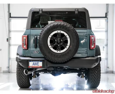 AWE Tuning 0FG Cat Back Exhaust | 3" Diameter | 5" Chrome Silver Tip Ford Bronco 2021-2025 - 3015-22789