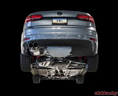 AWE Tuning Touring Edition Exhaust | 2.5" Diameter | 3.54" Dual Diamond Black Tips Volkswagen Jetta 2016-2018 - 3015-23056