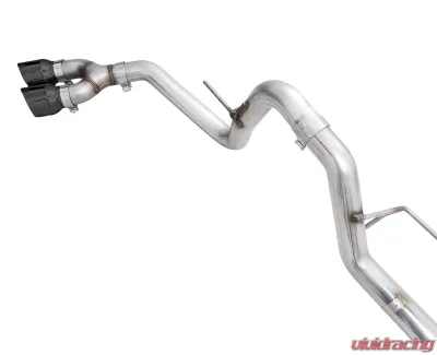 AWE Tuning 0FG Dual Side Exit Exhaust | 3" Diameter | 4.5" Dual Diamond Black Tips Ford F-150 2021-2025 - 3015-23059