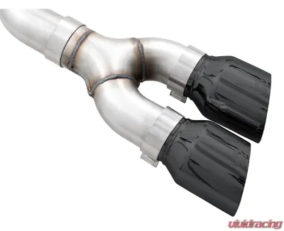 AWE Tuning 0FG Dual Side Exit Exhaust | 3" Diameter | 4.5" Dual Diamond Black Tips Ford F-150 2021-2025 - 3015-23059