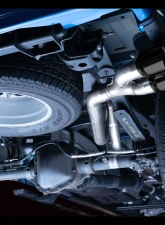 AWE Tuning 0FG Dual Side Exit Exhaust | 3" Diameter | 4.5" Dual Diamond Black Tips Ford F-150 2021-2025                                     - 3015-23059 - Image 10