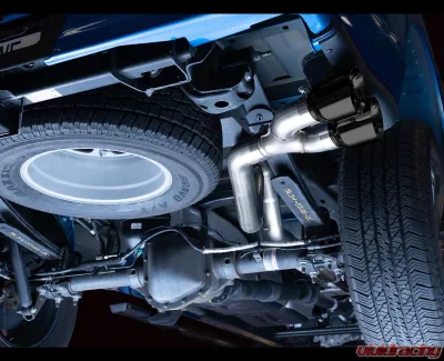 AWE Tuning 0FG Dual Side Exit Exhaust | 3" Diameter | 4.5" Dual Diamond Black Tips Ford F-150 2021-2025 - 3015-23059