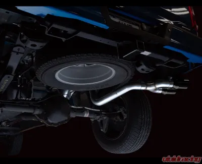 AWE Tuning 0FG Dual Side Exit Exhaust | 3" Diameter | 4.5" Dual Diamond Black Tips Ford F-150 2021-2025 - 3015-23059