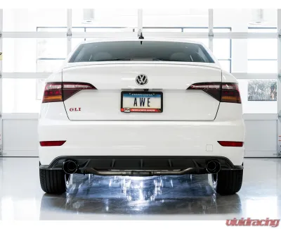 AWE Tuning Track Edition Exhaust | Resonated | 3" Diameter | 4" Dual Diamond Black Tips Volkswagen Jetta GLI 2019-2021 - 3015-23060