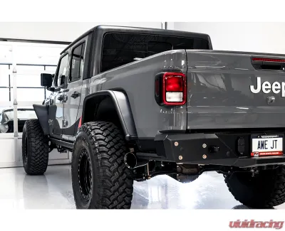 AWE Tuning Tread Edition Cat Back Single-Side Exhaust | 3" Diameter | 5" Dual Diamond Black Tip Jeep Gladiator 2020-2024 - 3015-23103