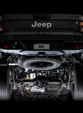AWE Tuning Tread Edition Cat Back Single-Side Exhaust | 3" Diameter | 5" Dual Diamond Black Tip Jeep Gladiator 2020-2024                                     - 3015-23103 - Image 10