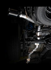 AWE Tuning Tread Edition Cat Back Single-Side Exhaust | 3" Diameter | 5" Dual Diamond Black Tip Jeep Gladiator 2020-2024                                     - 3015-23103 - Image 11