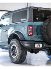 AWE Tuning 0FG Cat Back Exhaust | 3" Diameter | 5" Diamond Black Single Tip Ford Bronco 2021-2025                                     - 3015-23789 - Image 2
