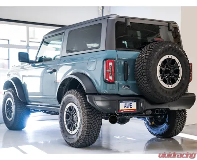 AWE Tuning 0FG Cat Back Exhaust | 3" Diameter | 5" Diamond Black Single Tip Ford Bronco 2021-2025 - 3015-23789
