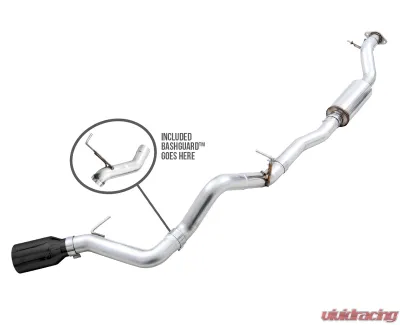 AWE Tuning 0FG Cat Back Exhaust | 3" Diameter | 5" Diamond Black Single Tip Ford Bronco 2021-2025 - 3015-23789