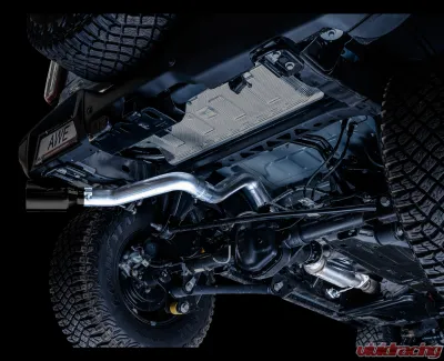 AWE Tuning 0FG Cat Back Exhaust | 3" Diameter | 5" Diamond Black Single Tip Ford Bronco 2021-2025 - 3015-23789