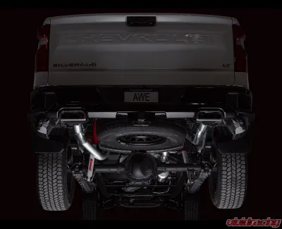 AWE Tuning 0FG Cat Back Split Rear Exit Exhaust | 3" Diameter | OE Tips Chevrolet Silverado 1500 2019-2024|GMC Sierra 1500 Limited 2022-2022 - 3015-31200