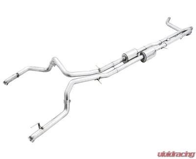 AWE Tuning 0FG Cat Back Exhaust | 3" Diameter | Dual Bashguard | No Tips Chevrolet Silverado 1500 2022-2025|GMC Sierra 1500 2022-2025 - 3015-31972