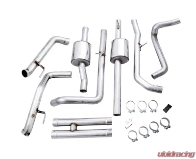 AWE Tuning 0FG Cat Back Exhaust | 3" Diameter | Dual Bashguard | No Tips Chevrolet Silverado 1500 2022-2025|GMC Sierra 1500 2022-2025 - 3015-31972