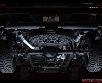 AWE Tuning 0FG Cat Back Exhaust | 3" Diameter | Dual Bashguard | No Tips Chevrolet Silverado 1500 2022-2025|GMC Sierra 1500 2022-2025 - 3015-31972