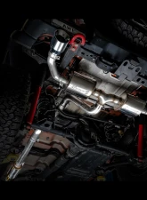 AWE Tuning Tread Edition Axle Back Dual Exhaust for Jeep Wrangler 2018-2025, 3" Chrome Tips                                     - 3015-32001 - Image 5