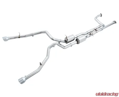 AWE Tuning 0FG Cat Back Exhaust | 3" Diameter | 5" Dual Chrome Silver Tips Ram 1500 2021-2024 - 3015-32004