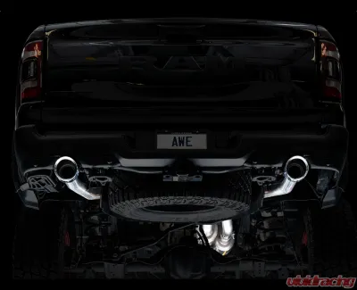 AWE Tuning 0FG Cat Back Exhaust | 3" Diameter | 5" Dual Chrome Silver Tips Ram 1500 2021-2024 - 3015-32004