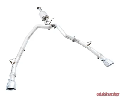 AWE Tuning 0FG Dual Rear Exit Cat Back | 3" Diameter | 5" Dual Chrome Silver Tips Ram 1500 2019-2024 - 3015-32005