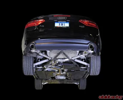 AWE Tuning Touring Edition Exhaust | 2.5" Diameter | 3.54" Dual Chrome Silver Tips Audi A5 Quattro 2010-2015 - 3015-32022
