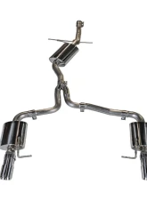 AWE Tuning Touring Edition Exhaust | 2.5" Diameter | 3.54" Dual Chrome Silver Tips Audi A4 Quattro 2009-2014                                     - 3015-32030 - Image 2