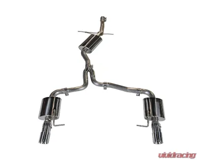 AWE Tuning Touring Edition Exhaust | 2.5" Diameter | 3.54" Dual Chrome Silver Tips Audi A4 Quattro 2009-2014 - 3015-32030
