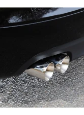 AWE Tuning Performance Exhaust | 2.5" Diameter | 2.5" Dual Chrome Silver Tips Volkswagen GTI 2006-2009                                     - 3015-32038 - Image 3