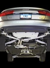 AWE Tuning Touring Edition Exhaust | 2.5" Diameter | 4.5" Dual Outlet Chrome Silver Tips Audi A6 Quattro 2013-2014                                     - 3015-32048 - Image 2