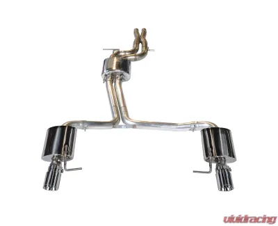 AWE Tuning Touring Edition Exhaust | 2.5" Diameter | 4.5" Dual Outlet Chrome Silver Tips Audi A6 Quattro 2013-2014 - 3015-32048