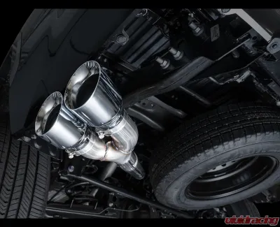 AWE Tuning 0FG Exhaust Dual Chrome Silver Tips Toyota Tundra 2022-2025 - 3015-32063