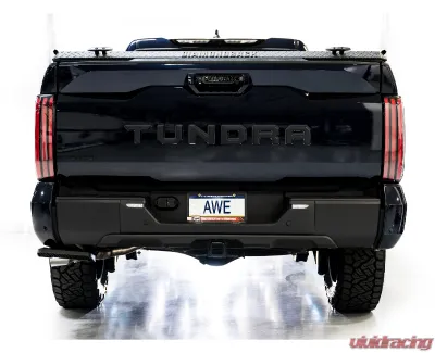 AWE Tuning 0FG Exhaust Dual Chrome Silver Tips Toyota Tundra 2022-2025 - 3015-32063