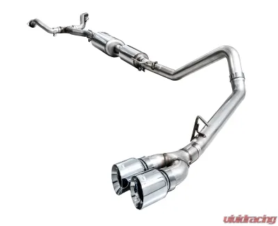 AWE Tuning 0FG Exhaust Dual Chrome Silver Tips Toyota Tundra 2022-2025 - 3015-32063