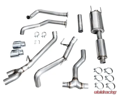 AWE Tuning 0FG Exhaust Dual Chrome Silver Tips Toyota Tundra 2022-2025 - 3015-32063