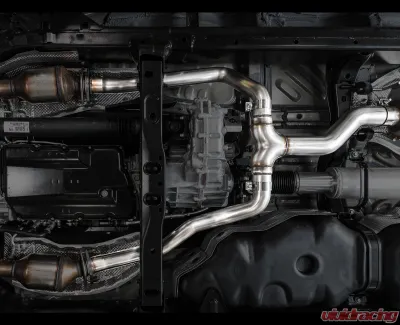 AWE Tuning 0FG Exhaust Dual Chrome Silver Tips Toyota Tundra 2022-2025 - 3015-32063