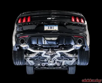 AWE Tuning Touring Edition Cat Back Exhaust | 3" Diameter | 3.54" Dual  Chrome Silver Tips Ford Mustang GT 2015-2017 - 3015-32084